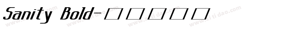 Sanity Bold字体转换